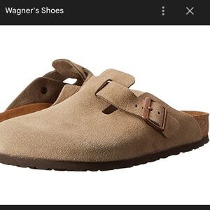 Birkenstock Boston Suede Clogs with Buckle - 38